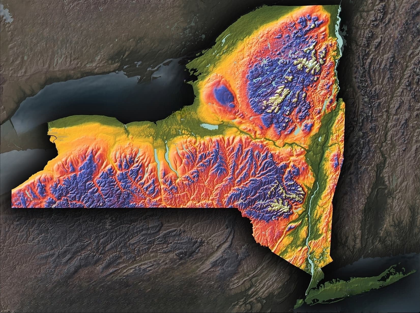 Topography analysis of a location with natural barriers